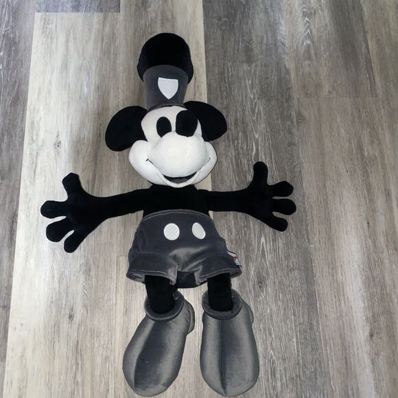 DISNEY Milestone Gray MICKEY Mouse 1928 Steamboat Willie May Exclusive 18” - Picture 1 of 8